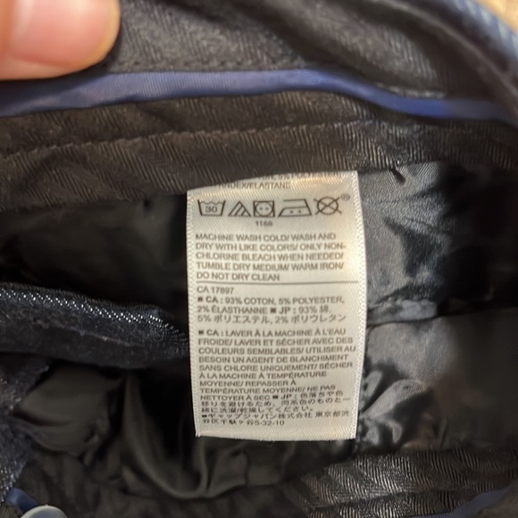 Banana Republic Avery Trouser Paper Bag Pants Ankle Dark Blue Denim SZ Petite 8 - Picture 8 of 11